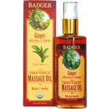 Badger Balm Ginger Deep Tissue Massage Oil