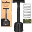 Safety Razor with Stand, Black 